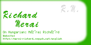 richard merai business card